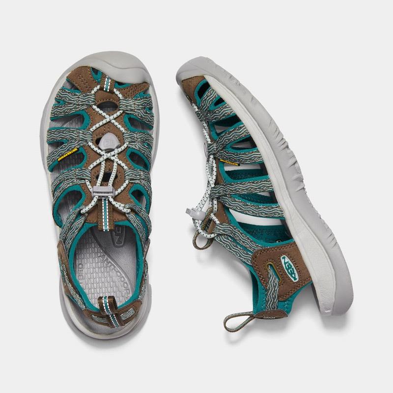 Sandalias Trekking Keen Whisper Para Mujer Marrom/Azules - Sandalias Keen Mexico (905874-HVY)